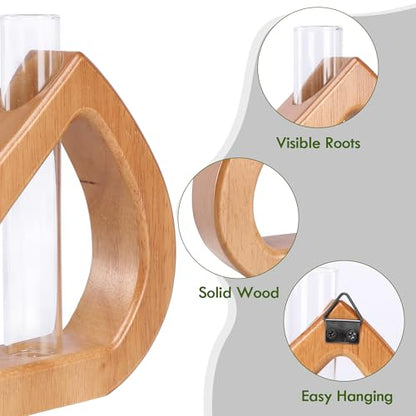 Glass Test Tube Terrarium Plant Propagation Station Holder - size: 5.3*5.9IN