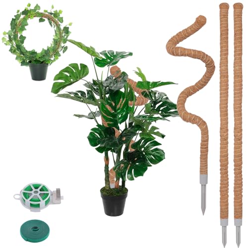 30" Moss Pole, 3 Pack Bendable Monstera Plant Support Plant Stakes - size: 30 in (3 Pack)