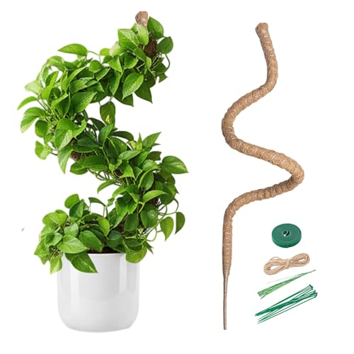 Mcbazel 59'' Bendable Moss Pole, Monstera Plant Support, Coco Coir Moss Poles for Climbing Plants, Stakes for Indoor Plant, Accessories for Monstera Pot