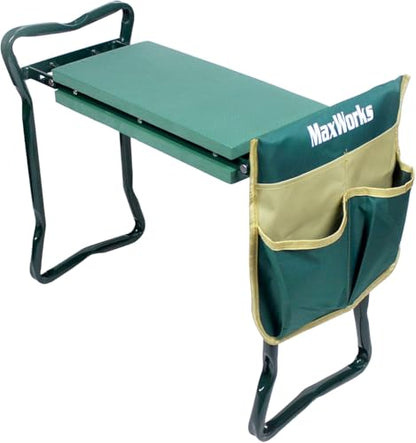 MaxWorks Folding Garden Kneeler Seat Stool and Tool Pouch - (50921) - size: X-Large
