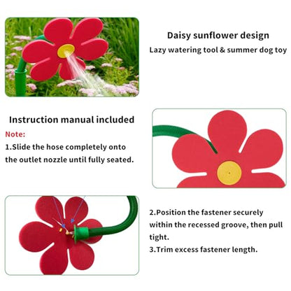 Crazy Daisy Sprinkler 360° Rotating Flower Sprinkler for Dogs