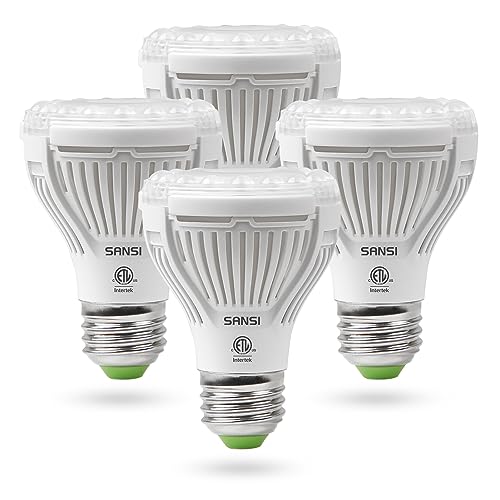 SANSI LED Grow Light Bulbs 4-Pack, 10W Full Spectrum, E26 Base, 4000K - size: 4 Pack