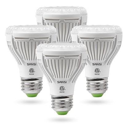 SANSI LED Grow Light Bulbs 4-Pack, 10W Full Spectrum, E26 Base, 4000K - size: 4 Pack