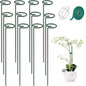 MAFONE 12 Pack 16inch Metal Plant Support Stakes for Tomato Orchid Lily - size: 12pcs 16 inch