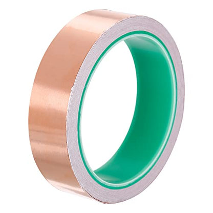 PATIKIL Copper Foil Tape 1 Inch x 33 Feet 0.05mm Thick Double Sided Conductive Adhesive EMI Shielding for Electronics, Circuits, Grounding - size: 1 Inch x 33 Feet