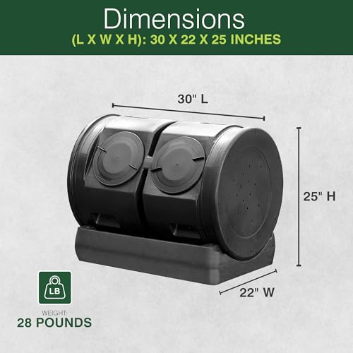 Good Ideas Compost Wizard Dueling Tumbler, 7 Cubic Foot Capacity
