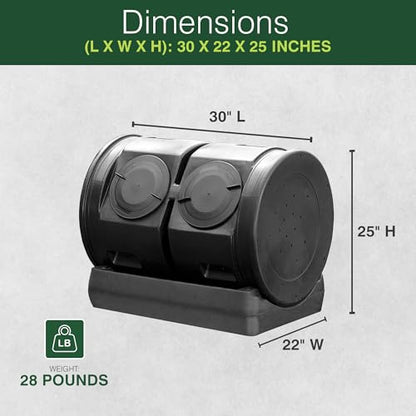 Good Ideas Compost Wizard Dueling Tumbler, 7 Cubic Foot Capacity
