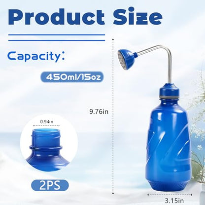 2 Pack 450ML Small Watering Cans, 2 in 1 Spray Head for Plants, Blue - size: Blue-2pcs