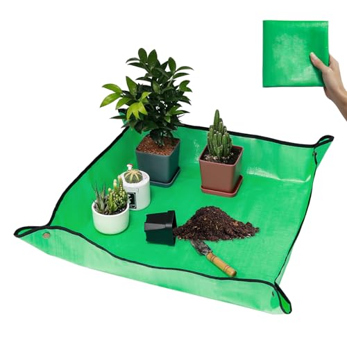 Repotting Mat for Potting Soil Mess Control, 26.8" Plant Garden Mat - size: Small 26.8" x 26.8"