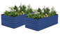 NAVINE 6x3x2ft Outdoor Metal Raised Garden Bed, Metal Planter Box, 2-Pack - color: Blue, size: 6x3x2 FT-2PC