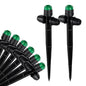 HUISUYTON 30 Pcs Drip Irrigation Sprayer Emitter for 1/4" Irrigation Tubing - size: 30Pcs Double Tube Sprayers