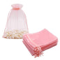 HRX Package 100pcs Mesh Organza Bags 6x9 in for Gift Giving, Large (Pink) - color: Blush Pink