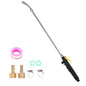 Universal Replacement Sprayer Wand, Stainless Steel with Shut Off Valve, Metal Finish, 1/4" & 3/8" Brass Fittings, Garden Spray Nozzle Set with Hose Clamps & Teflon Tape (29'' Sprayer Wand) - style: 29'' Sprayer Wand