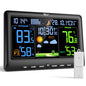 LIORQUE Weather Stations Indoor Outdoor Thermometer Wireless, Black