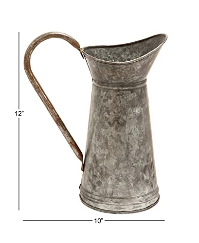 Deco 79 Metal Watering Can Indoor/Outdoor Planter, 10" x 6" x 12", Brown