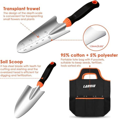 9 Piece Garden Tool Set - style: 9-Piece Black