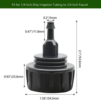 1/4" Drip Irrigation Hose Connectors for Garden Irrigation System,3 pcs - size: 3/4" to 1/4" Hose Adapter*3