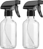 2‑Pack Spray Bottles, 10 oz /300ml Leakproof PET Plastic Refillable Bottles - color: Clear