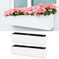 LaLaGreen Hanging Planter Boxes Outdoor (40 Inch, 2 Pack) Extra Large Window Flower Box with Bracket, White Rectangular Self Watering System Vertical Plant Container Wall Mount Indoor Succulents Herbs - color: White X 2