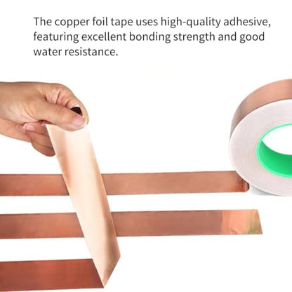 Double-Sided Conductive Copper Foil Tape 1/2" x 66Ft, 2 Mil，2-Pack - size: 1/2 inch*2mil*66ft-2