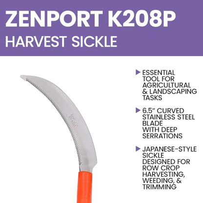 Harvest Sickle with Plastic Handle
