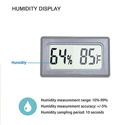 Reptile Thermometer Hygrometer Meter Indoor Temperature Gauge