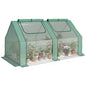 Outsunny 6' x 3' x 3' Portable Greenhouse with 2 PE/Plastic Covers Green - color: Green, size: 6' x 3' x 3'