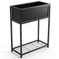 Raised Garden Bed Elevated Planter Box with Legs Black - size: 27.55"Lx10.03W"x28.53"H