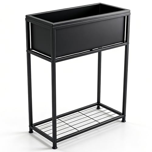 Raised Garden Bed Elevated Planter Box with Legs Black - size: 27.55"Lx10.03W"x28.53"H