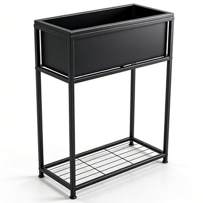 Raised Garden Bed Elevated Planter Box with Legs Black - size: 27.55"Lx10.03W"x28.53"H