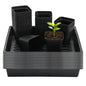 RooTrimmer 4 inch (10CM) Square Nursery Pots 120pcs, Sturdy Seedlings Trays 10 Pcs, Seeds Starter Germination Tray, Microgreening Planter Nursery Propagation 10 Sets - size: 4" Pots-120P + 16.2" x 13.2" x 2.6" Trays-10P