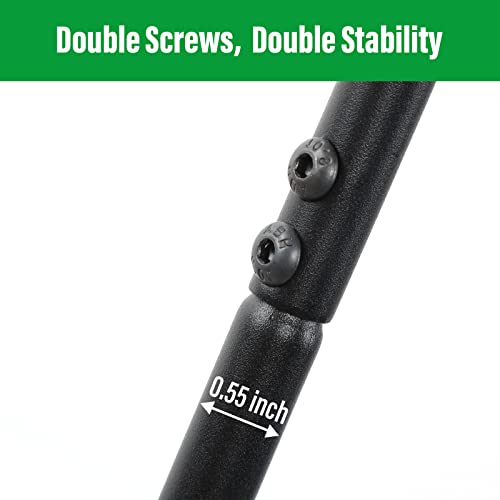 GOFORWILD 2 Pack 65 Inche Adjustable Shepherd Hooks for Outdoor - size: 65 Inch