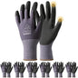 toolant Microfoam Nitrile Work Gloves with Grip, 6 Pairs, Gray, Large - color: Gray-6pairs, size: Large