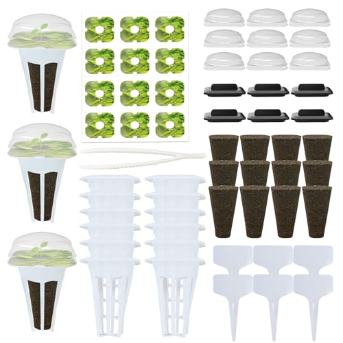 61Pcs Hydroponic Pods Supplies, Hydroponics Garden Accessories