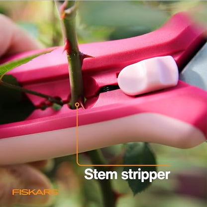 Fiskars Floral Pruning Shears, Plant Cutting Scissors for Deadheading - color: Rose Petal Pink