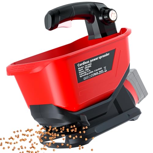 Electric Grass Seed Spreader for Milwaukee M18 18V Battery, Handheld Fertilizer Spreader for Lawn, Portable Granule Spreader for Seed, Feed, Salt, and Melt (Tool Only)