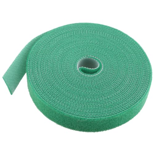 16.4 ft x 0.6 in Garden Green Plant Tie Tape 1 Roll Reusable Nylon Plant Tape Gardening Tips Waterproof Organizer Climbing Plant Trellis Tape for Flowers Tomatoes Vines