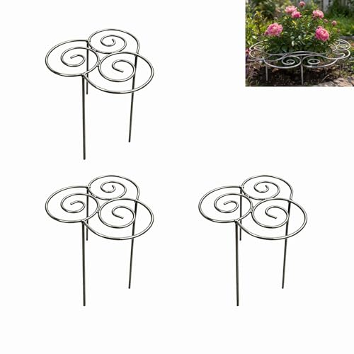 Metal Cloud-Shaped Plant Support Pole, Decorative Garden Bracket, Suitable for Climbing Plants, Peonies, Dahlias, and Other Flowers; Ideal for Decorating courtyards, lawns, and patios (3 Small) - size: 3 Small