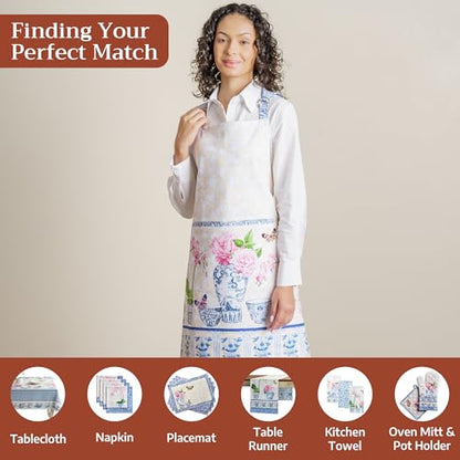 Maison d' Hermine Aprons for women with Pocket 100% Cotton (27.50"x31.50") - color: 013 - Canton