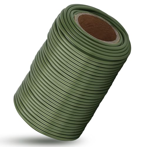 TELENT OUTDOORS 101 Feet Soft Plant Ties Dark Green Plant Twist Ties, Plant Ties for Support. Gardening Supplies for Plants Office Home Organization 3mm Diameter - color: dark green