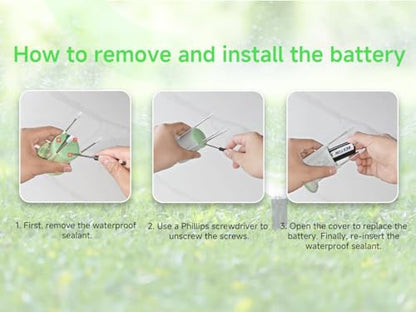 Smart GreenVation Digital Soil Sensor with APP Push Notification，Soil Moisture/Temperature/Fertility Meter
