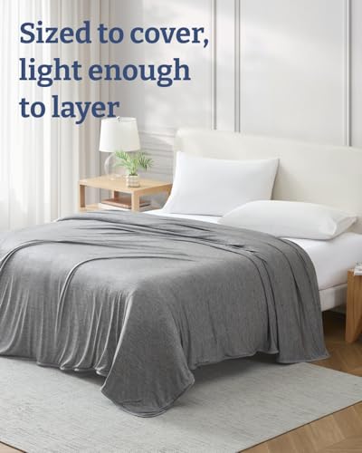 Cooling Blanket for Hot Sleepers - Cold Blanket Throw - Dark Grey, 50 x 60 - color: 02 - Dark Grey, size: Throw (50" x 60")