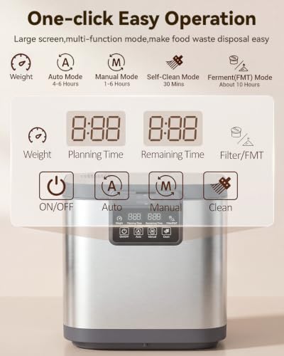 Growell Electric Composter for Kitchen, 4L Odorless Countertop Compost Bin - color: Silver