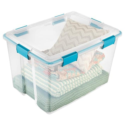 Sterilite Gasket Storage Box with Lids for Home & Office, 80 Quart, 4-Pack - size: 80 Quart, style: 4 Pack