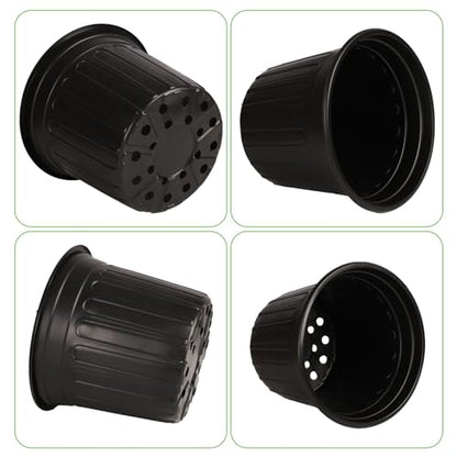 24 Pack 3 Gallon Nursery Pots Thickened Soft Black Plastic Plant Pots - size: 3Gallon(24pack)