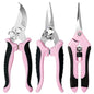 EWPJDK 3 Pack Garden Pruning Shears Scissors Clippers Stainless Steel(Pink) - style: Pink
