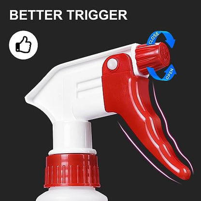 Uineko Empty Spray Bottles, Heavy Duty Sprayer, Mist & Stream, 4 Pack 16 Oz - size: 16 Oz, 4 Pack