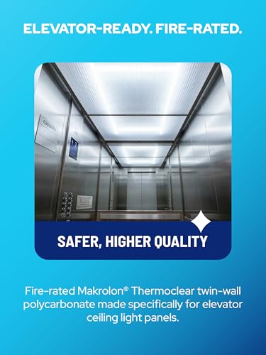 KASTLITE Thermoclear Fire-Rated Elevator Lens, Custom Size, 1-Pack - size: Custom Size