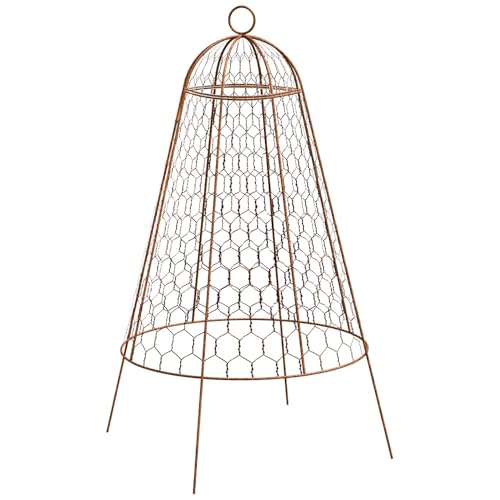 Set of Six Panacea 83280 Rustic Wire Garden Cloches, 20" H Each