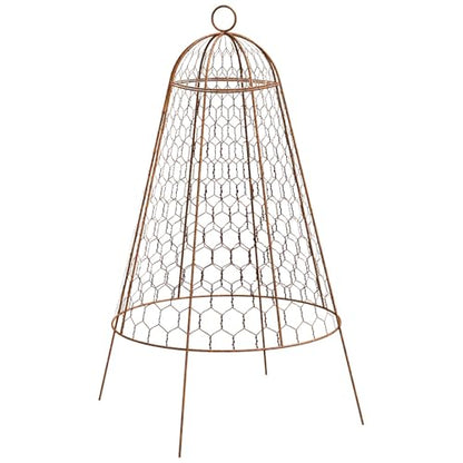 Set of Six Panacea 83280 Rustic Wire Garden Cloches, 20" H Each